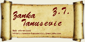 Žanka Tanušević vizit kartica